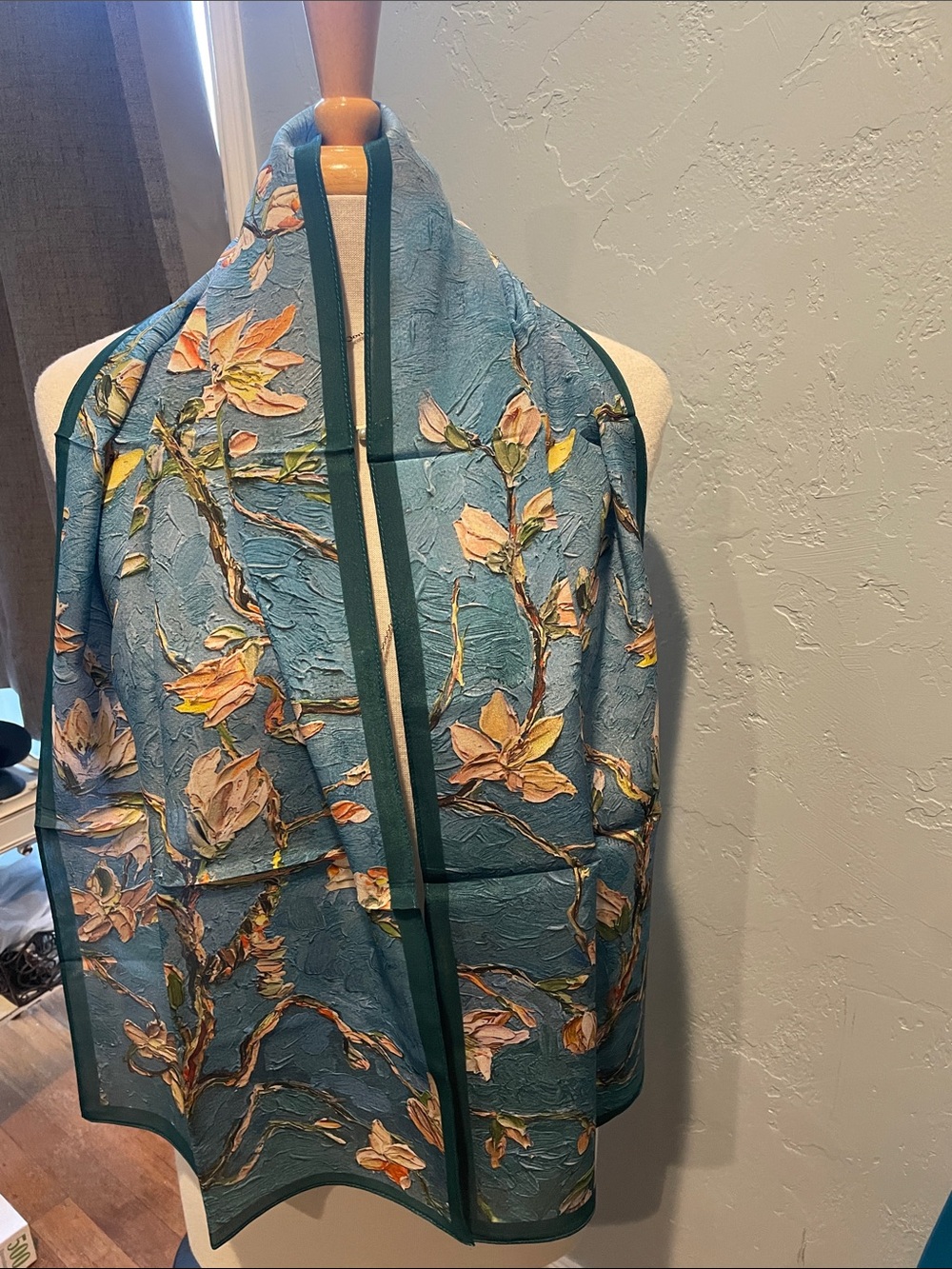 NWT 100% silk Almond Blossoms by Van Gogh Scarf